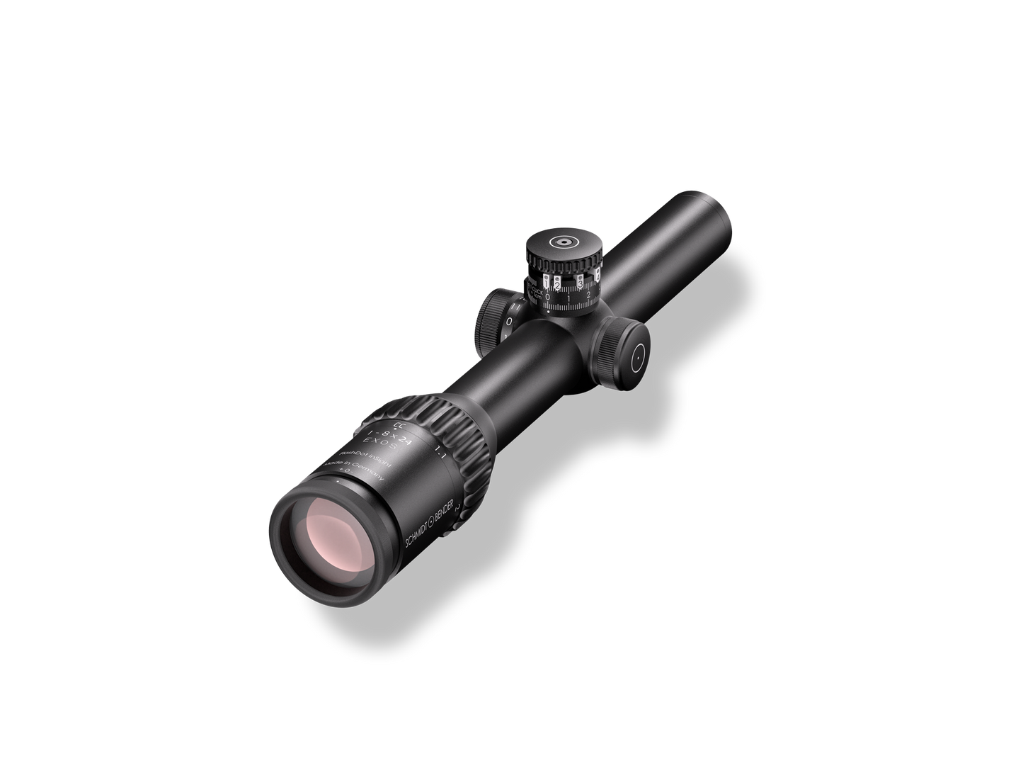 Schmidt & Bender 1-8x24 Exos LM CQB2 TMR 1cm cw ASV II-B LT / Posicon CT