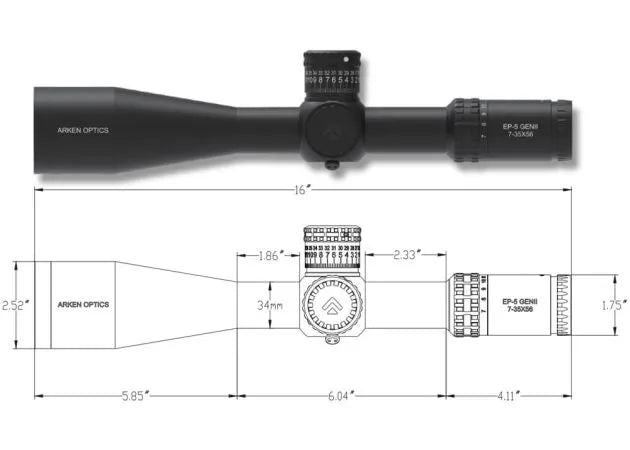 Rifle Scope Arken EP-5 Gen 2 7-35x56 VPR MIL