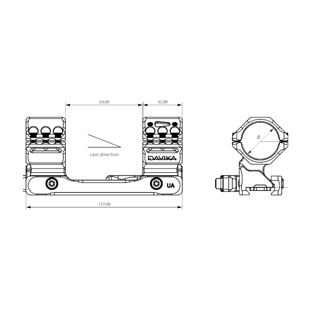 Davika MSM-03 Monobloc Scope Mount Quick Detach