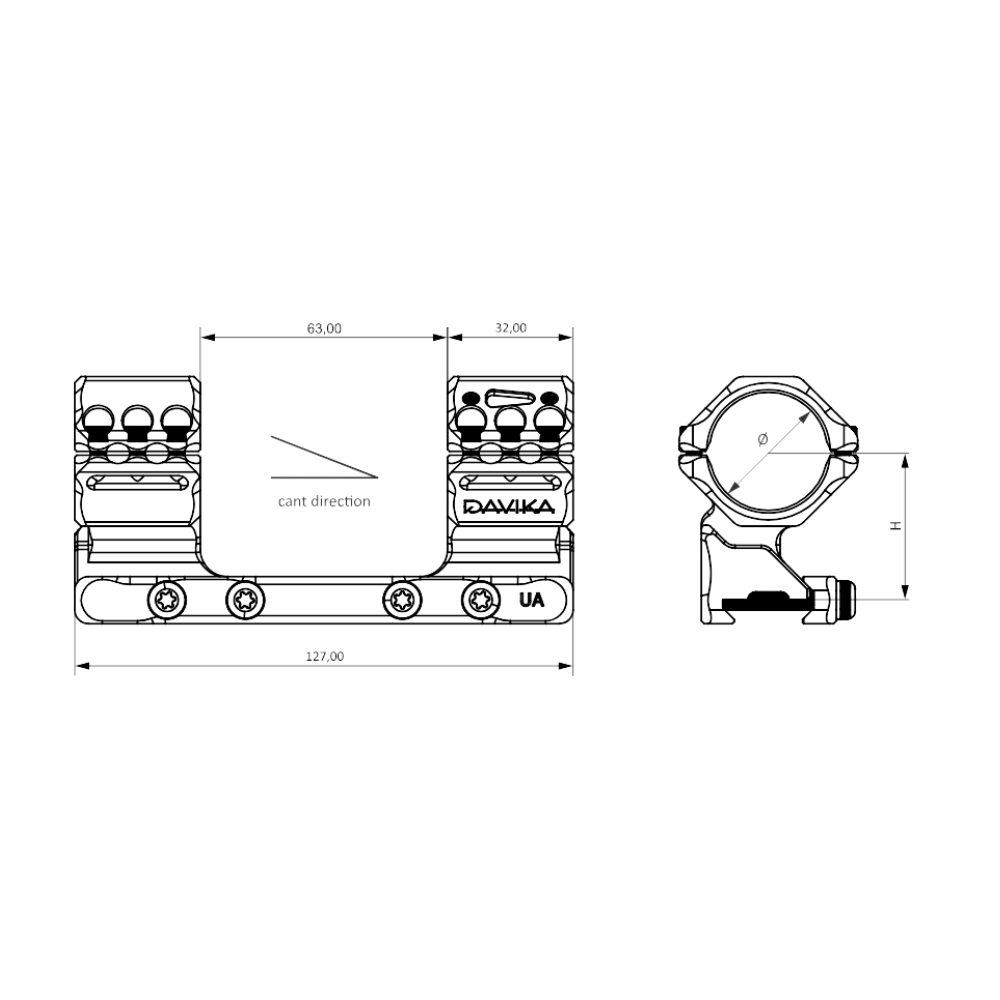 Davika MSM-01 Monobloc Scope Mount