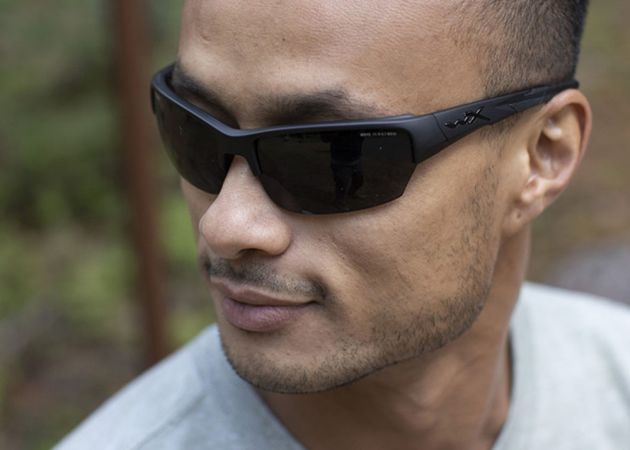 Wiley X Saint Glasses – Black Frame with Grey/Clear/Light Rust Lenses